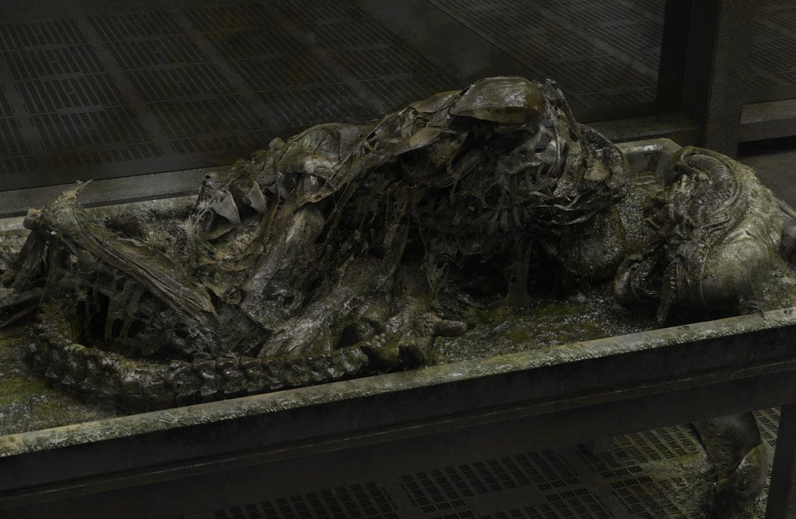 A Xenomorph body decomposing in Alien: Earth