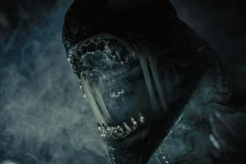 Xenomorph mouth closeup from Alien: Romulus