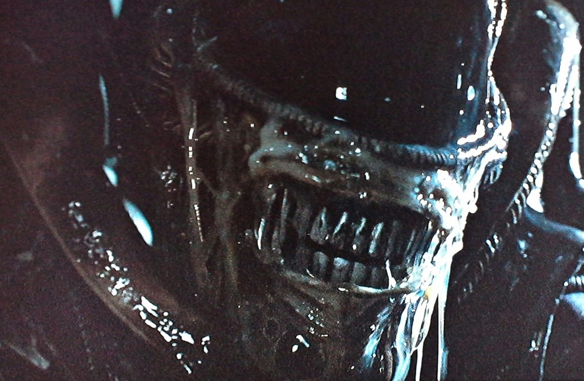 The teeth of the Xenomorph on the dropship in Aliens