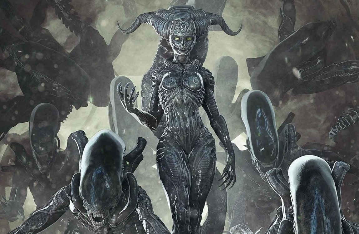 The Xenomorph Goddess from the Marvel Alien series