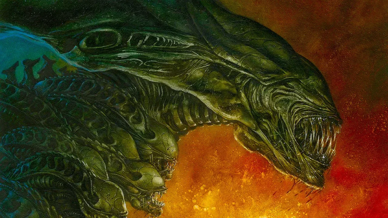 A Xenomorph swarm by Dave Dorman from Aliens: Tribes