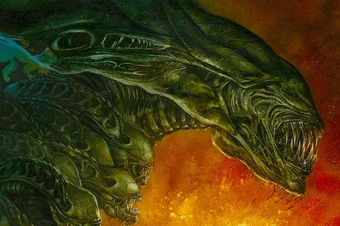 A Xenomorph swarm by Dave Dorman from Aliens: Tribes