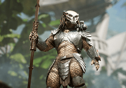 A Predator wearing fishnets in Predator: Hunting Grounds