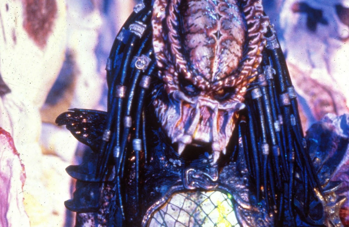 The City Hunter Predator is bloody in a behind the scenes photo