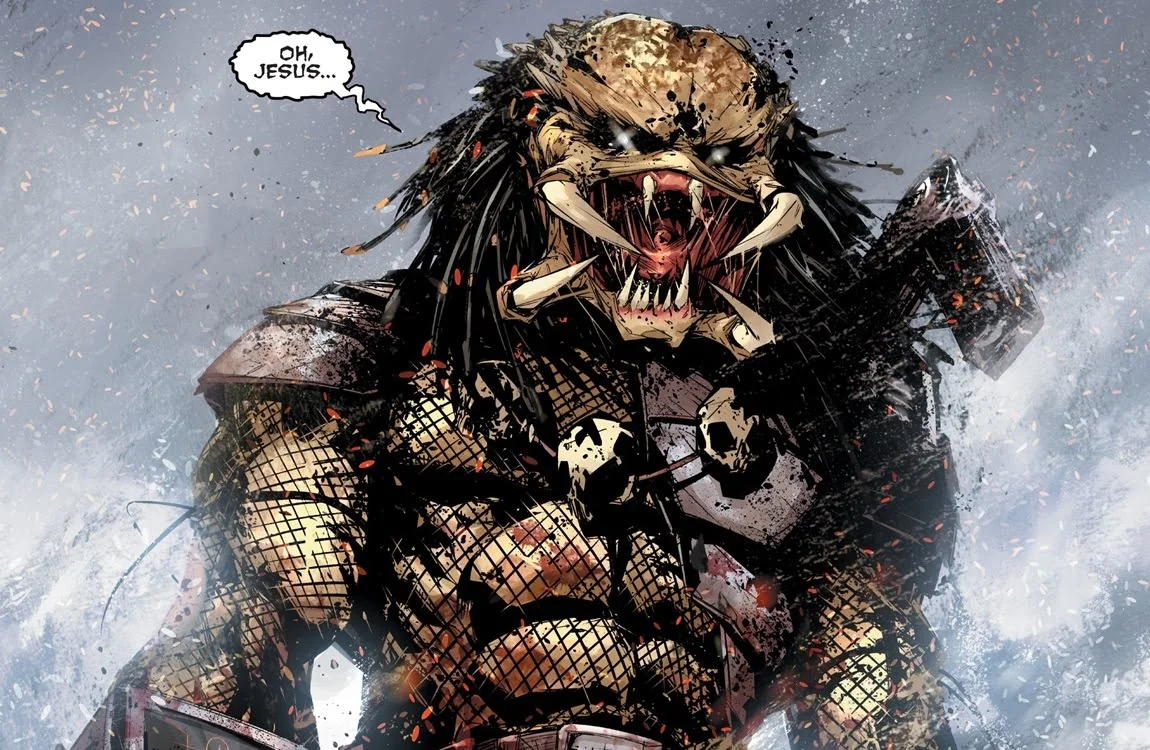 A Predator wearing fishnets in Predator: Hunters II