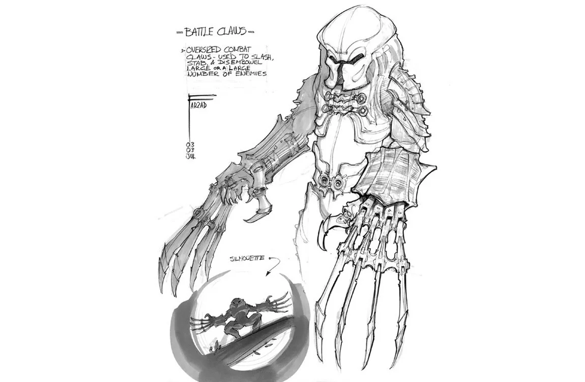 Yautja battle claw concept art