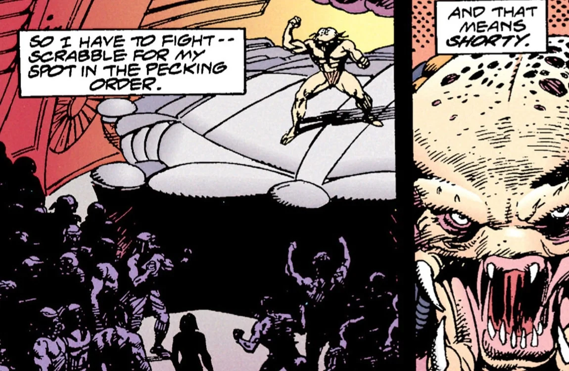 Yautja engaging in ritual combat for entertainment