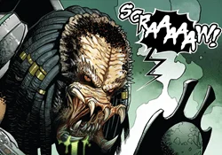 A Wounded Predator in pain from Marvel's Predator series