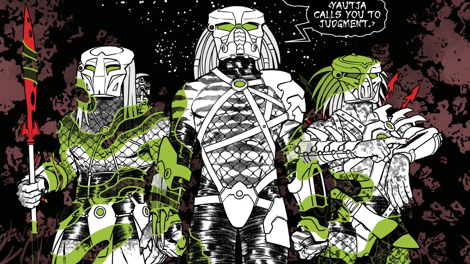 A Yautja greeting from Predator: Black, White & Blood, story Bloodwood