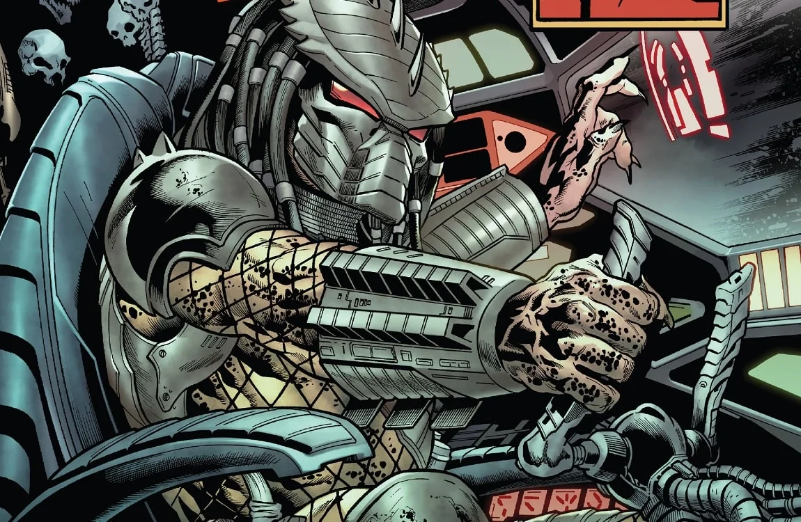 A Yautja using ship controls in Predator: The Preserve