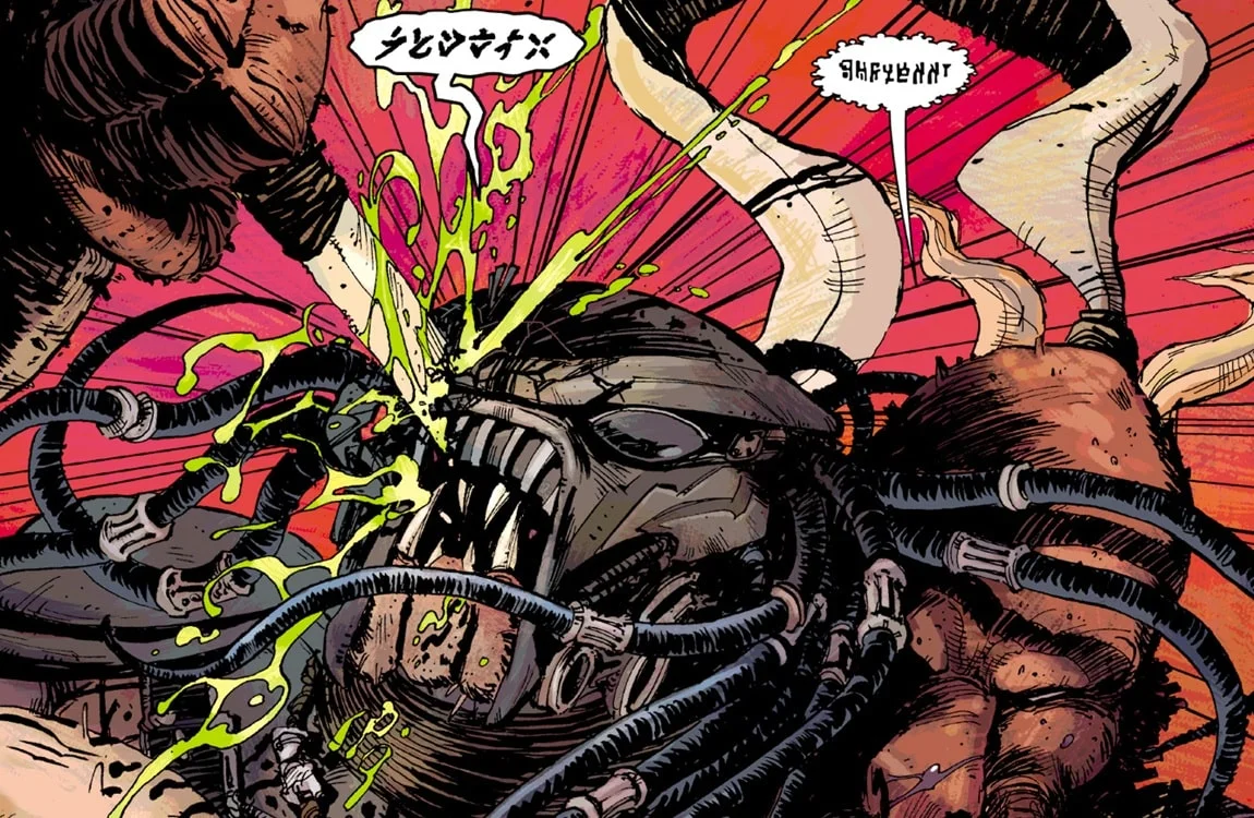 Ahab Predator getting stabbed in the eye