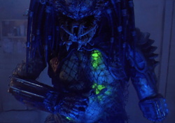 The City Hunter heals his wounded skin in Predator 2
