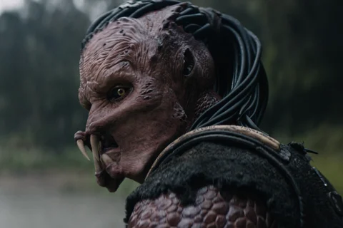 The textured skin of the Dek Predator from Predator: Badlands