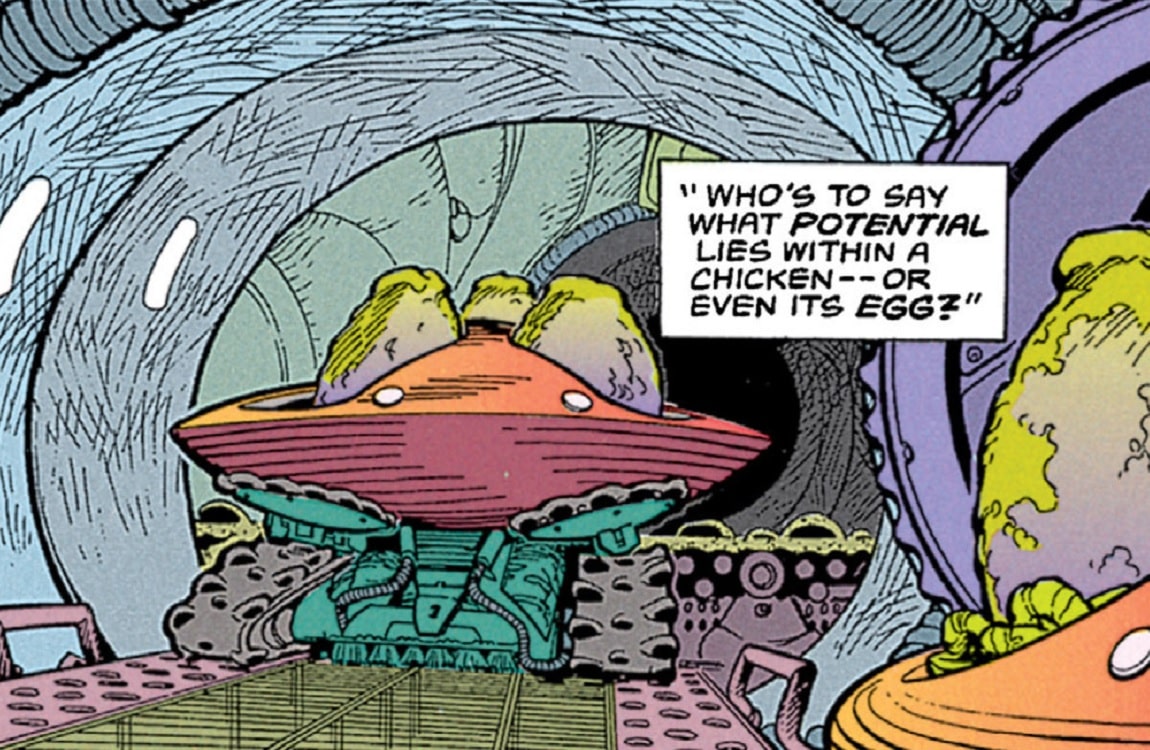 An Alien Egg transporter from the first Alien vs. Predator comic series